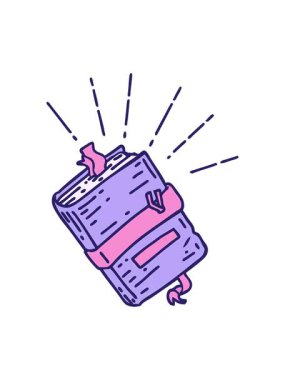 Geleneksel dövme stili eski defter çiziminin basınçlı canlandırması