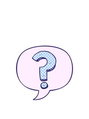 Soru işareti ve konuşma baloncuğunun zıplama hareketi canlandırması