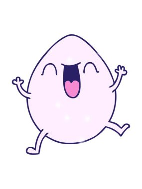 Garip karikatür yumurtasının parıltı etkisi