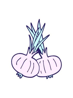 karikatür karalama soğanı animasyonunun pixelize etkisi