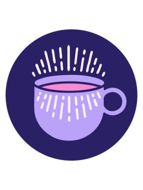 Kahve ikonik dövme tasarımı animasyonunu salla ve duraklat