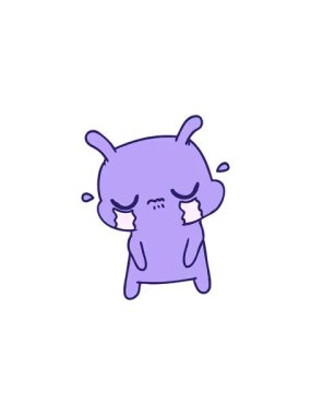 Şirin, üzgün uzaylının serbest satış animasyonu.