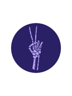 İskeletin yıldız patlaması etkisi barış işareti veriyor