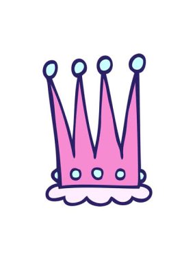 karikatür karalama tacının basınçlı animasyonu