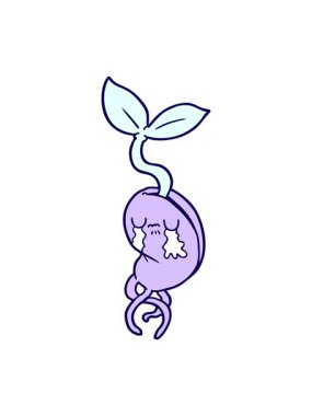 filizlenen filizlerin neon ışık efekti animasyonu