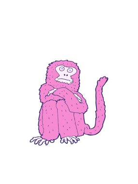 karikatür maymun çizgi filminin hareketli animasyonu