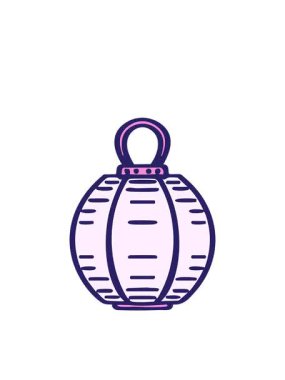 Geleneksel Japon tarzında sallanan bir fenerin hareketli animasyonu