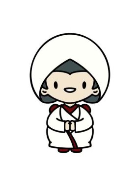 Japon kadınının geleneksel düğün kıyafetleriyle canlandırma efekti