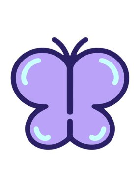 Basit bir kelebek çizgi filminin basınçlı animasyonu