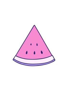 Karpuz karpuzunun çizilmiş el animasyonu.