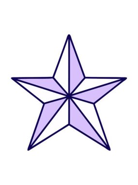 neon ışık efekti animasyonu neon ikonik dövme tarzı bir yıldız karalaması