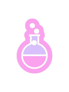 neon ışık efektleri bilim deney sembolü simgesinin canlandırması