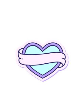 Yanıp sönen radyal çizgiler geleneksel kalp ve bayrak stilinin canlandırması