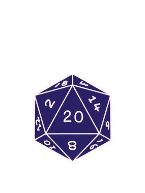 20 D20 zarının atlama hareketi animasyonu