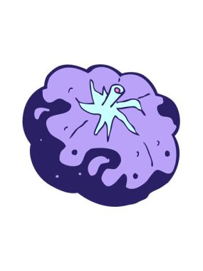 Çizgi film domates görüntüsünün hareketli animasyonunu oynat