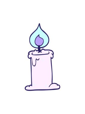 karikatür yanan mumun hareketli animasyonu