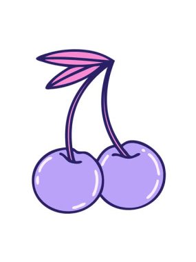 Kirazların ikonik dövme görüntüsünün hareketli animasyonunu oynat