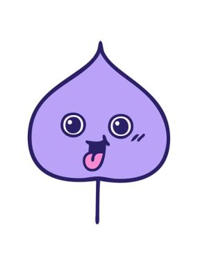 Ekspres yaprağın sevimli çizgi filminin titreşimli hareketli animasyonu