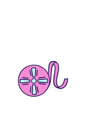 Bir film makarasının zıplama hareketli animasyonu