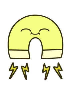 Şirin mıknatıs karikatürünün renk animasyonu değişiyor