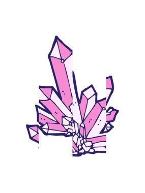 Çizgi film kristallerinin bölünmüş hareket animasyonu