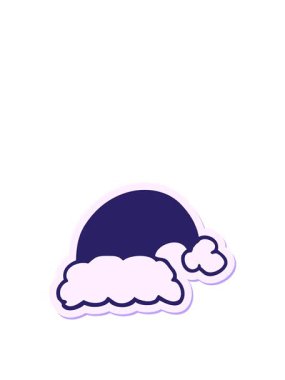 Bir karikatür noel şapkasının çıkartmasının yükselişi ve yüzüşü