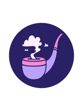 Sigara içenlerin çizgi film elementinin hareketli animasyonu