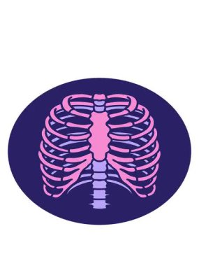 bir göğüs kafesi tasarımının hareketli animasyonu