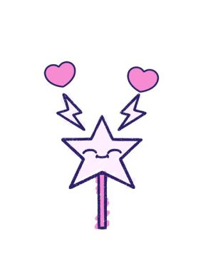 Sihirli değneğin dönen kalp animasyonu