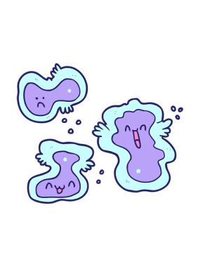 Çizgi film hücre tasarımının ışık efekti