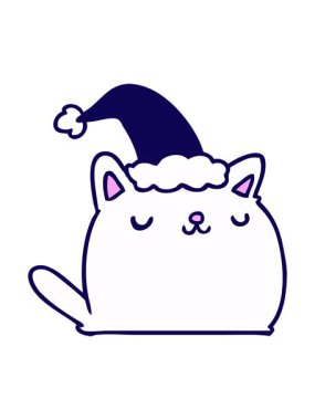 Kawaii kedi çizgi filminin el yapımı neon ışık efektleri.