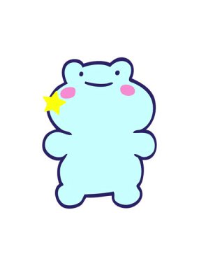 Parıldayan yıldızlar karalanmış kurbağa çizgi filminin animasyonunu etkiler.