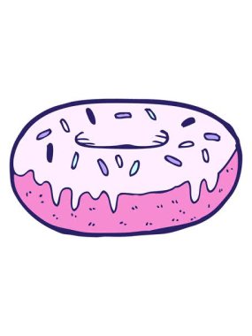 çizgi film donutunun hareketli animasyonu