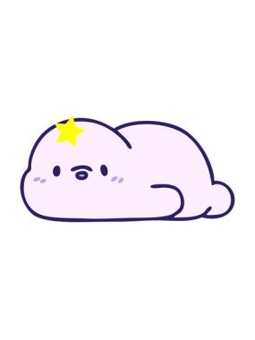 Parıldayan yıldızlar küçük bir fokun çizgi filminin animasyonunu etkiler.