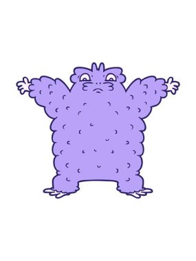 Yeti çizgi filminin basınçlı animasyonu