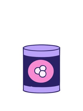 Bir kutu şeftalinin karikatür karalamalarının zıplama hareketi.