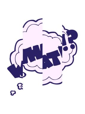 Serbest ve çizilmiş düşünce baloncuğu çizgi filminin bölünmüş hareket animasyonu