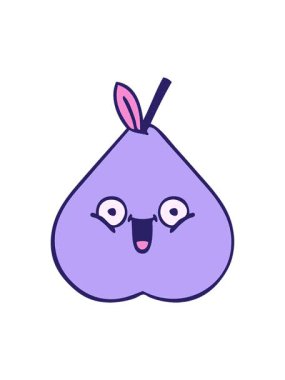 Yeşil armut çiziminin ışık efekti animasyonu