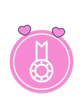 Madalya ödülü simgesinin dönen kalp animasyonu