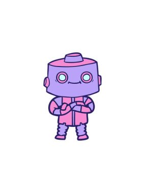 Bir robot karikatür resminin bölünme etkisi