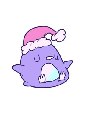 Tatlı xmas pengueninin hareketli animasyonu