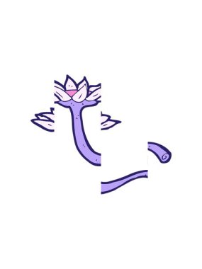 Karikatür çiçek karalamalarının bölünen hareketi