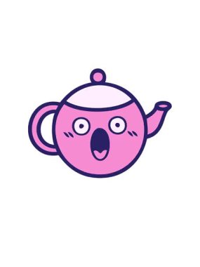 Bir çaydanlığın tatlı çizgi filminin yükselişi ve yüzüşü