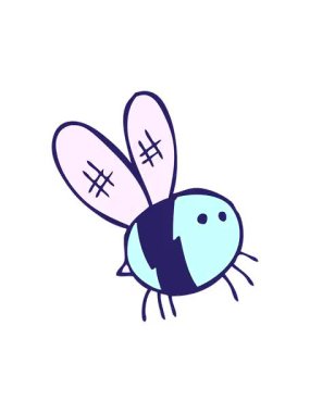 karikatür animasyonunun pikselleştirilmesi komik vızıldayan arı