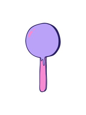 karikatür lolipop resminin canlandırmasını bob ve duraklat