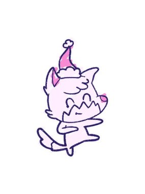 Festive Fox Tebeşir Çiziminin basınçlı animasyonu