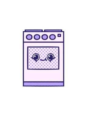 Mutfak fırınının çizgi filminin hareketli animasyonu