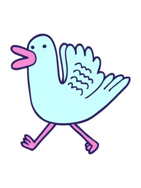 Çizgi film ördek koşusunun canlandırma efektini göster