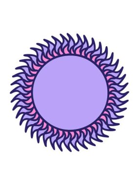 Parlayan güneşin animasyonunun ışık efekti