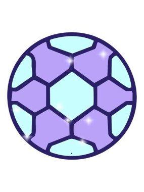 Brezilya futbol topunun ışıltı etkisi.